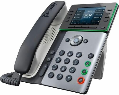 HP Poly Edge E350 VoIP IP Phone Wi-Fi Bluetooth PoE+ Power Supply 89B53AA