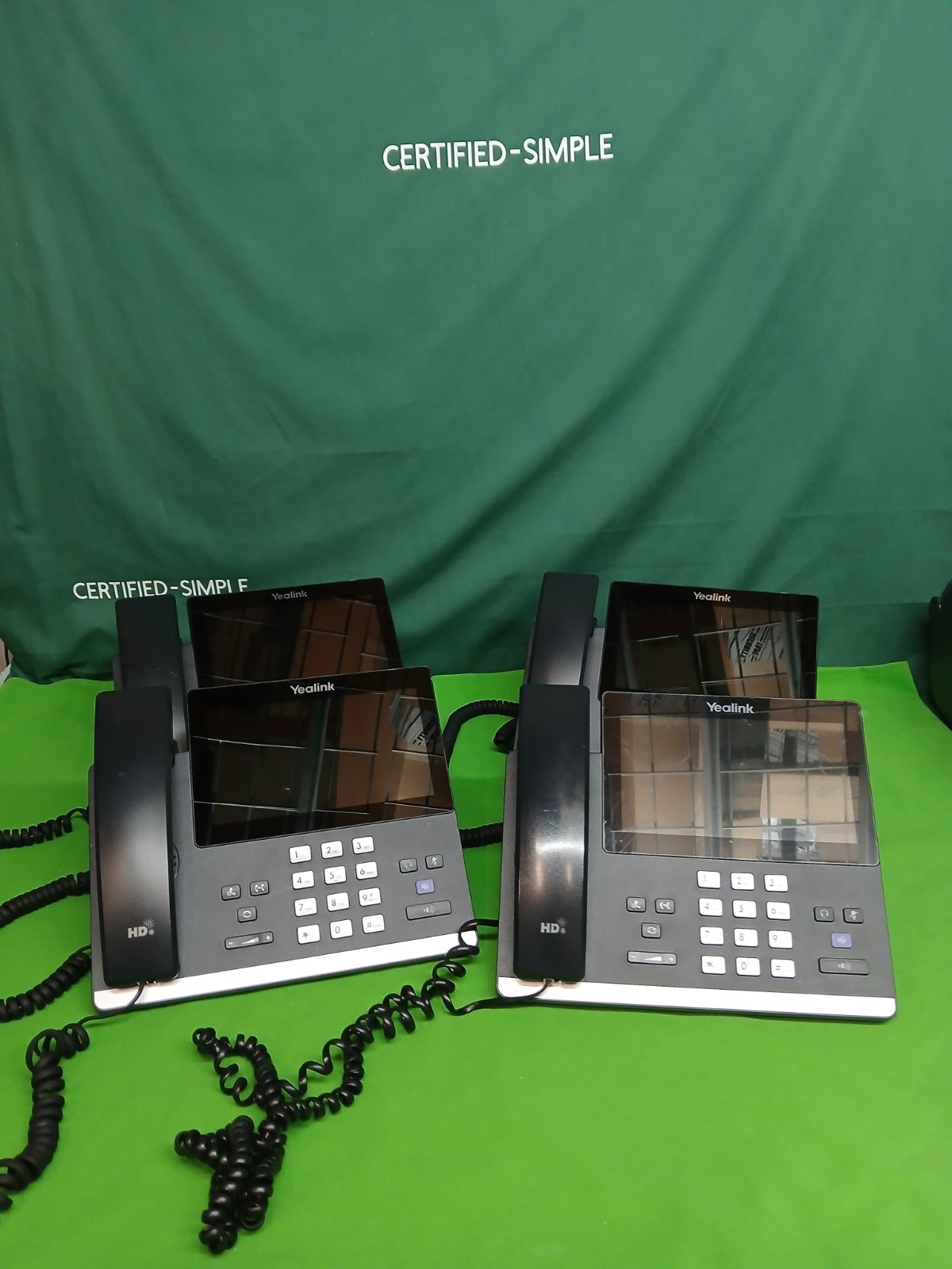 Lot of 4 Yealink MP56 Microsoft Teams IP Phones VoIP Business Desk Phones