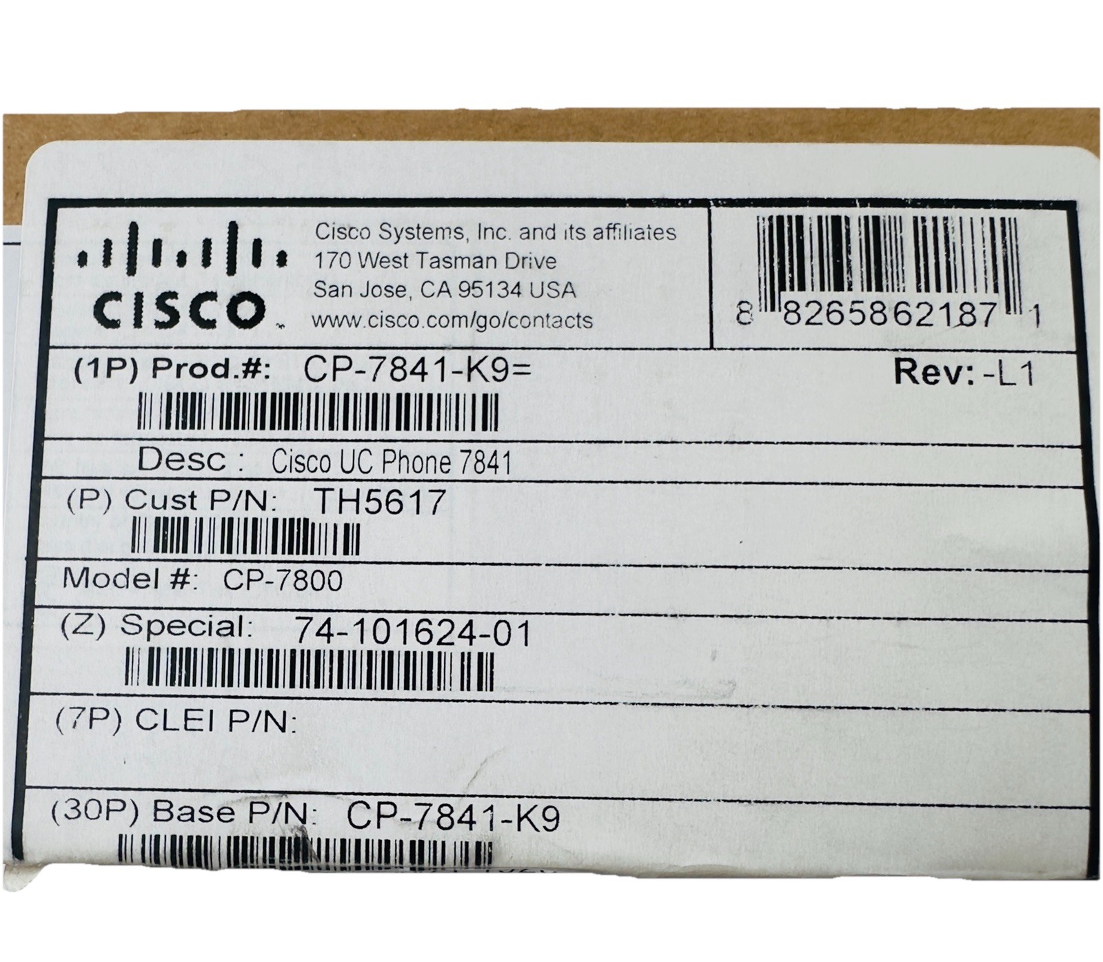Cisco CP-7841-K9= CP 7800 Series Voip Phone – New – Free Shipping