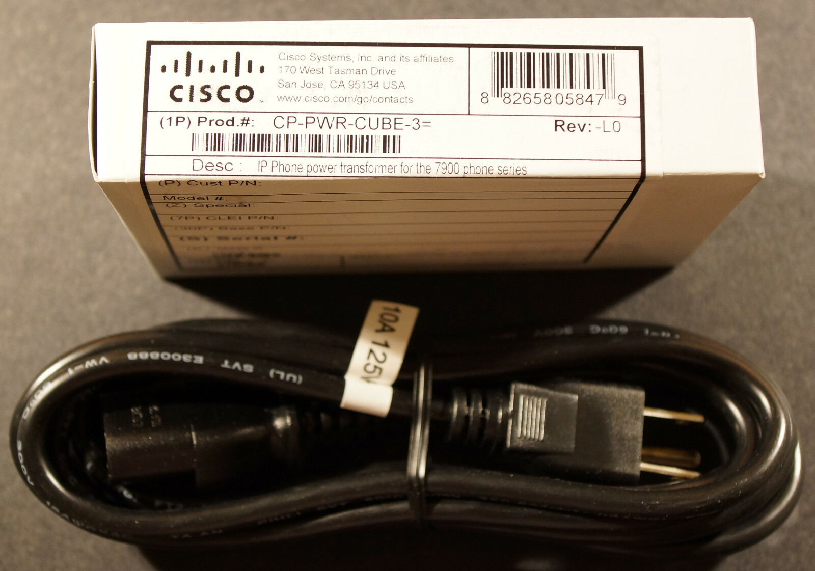 Genuine Cisco CP-PWR-CUBE-3 Power Supply for 7900 IP Phone Series, NEW !!!