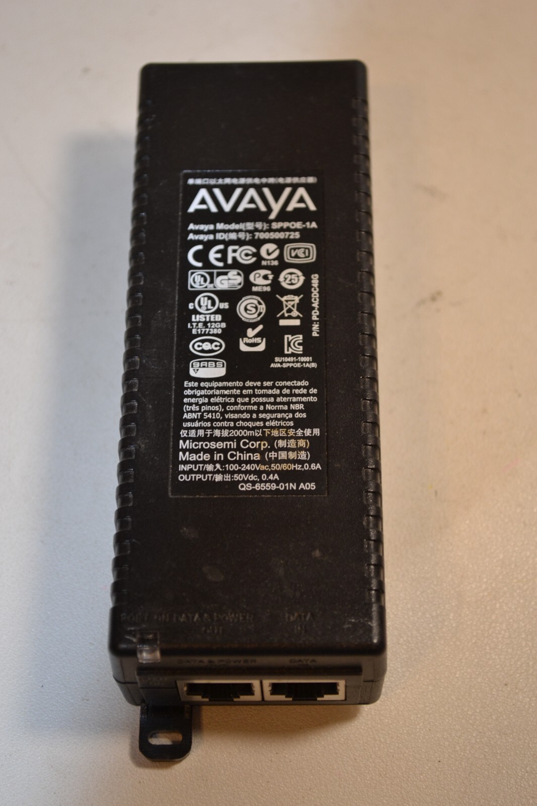 Avaya PoE Injector Power Supply for Avaya SPPIE-1A #700500725
