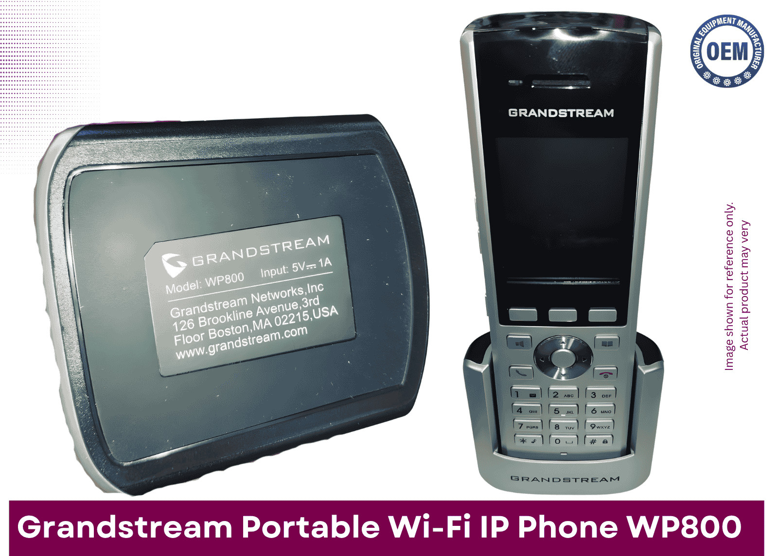 Brand New Grandstream Portable Wi-Fi IP Phone WP800 (OEM Part)