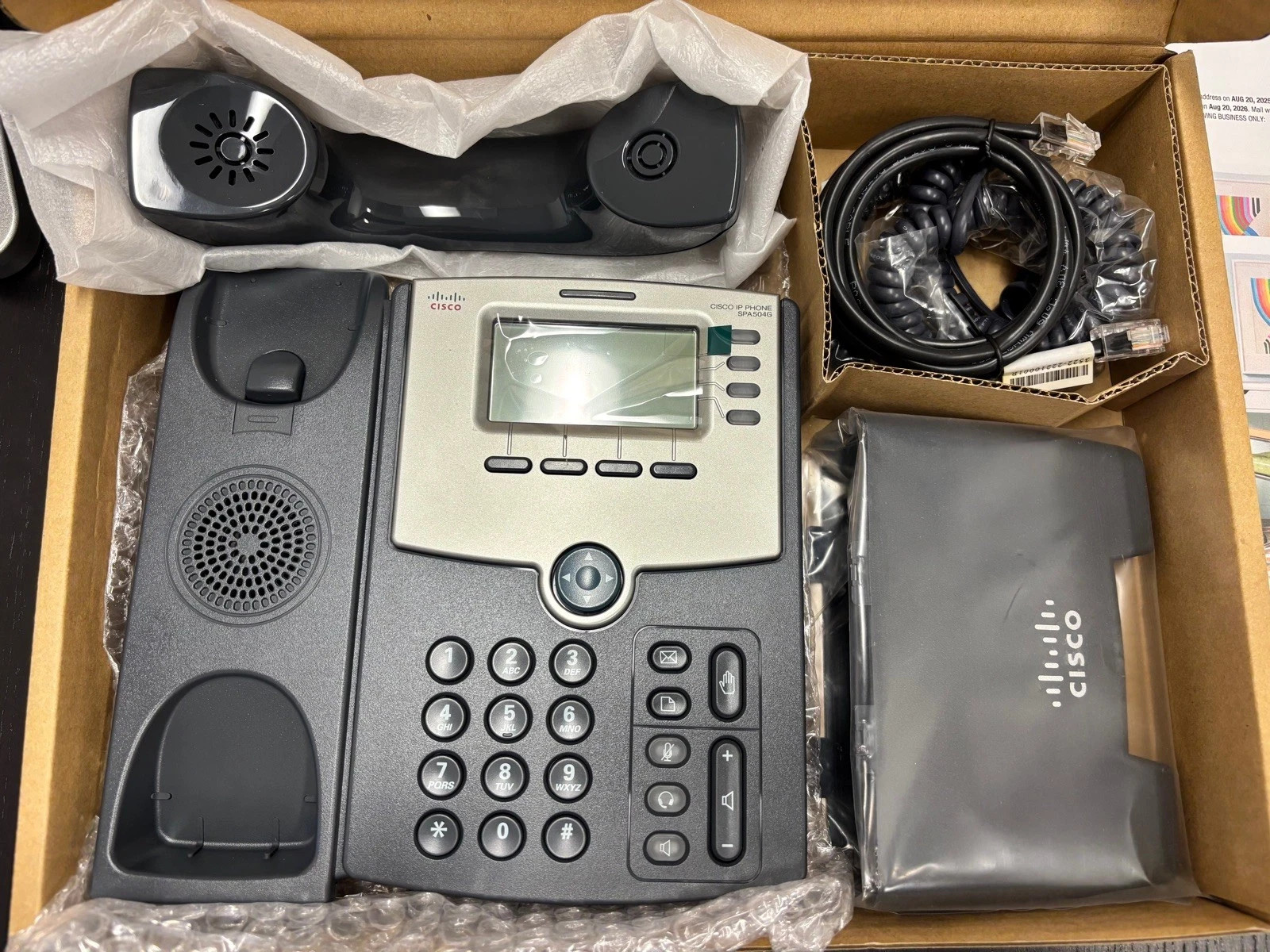 Cisco SPA 504G VoIP IP Phone PoE 4-Line, 2-Port – (Brand New in Box)