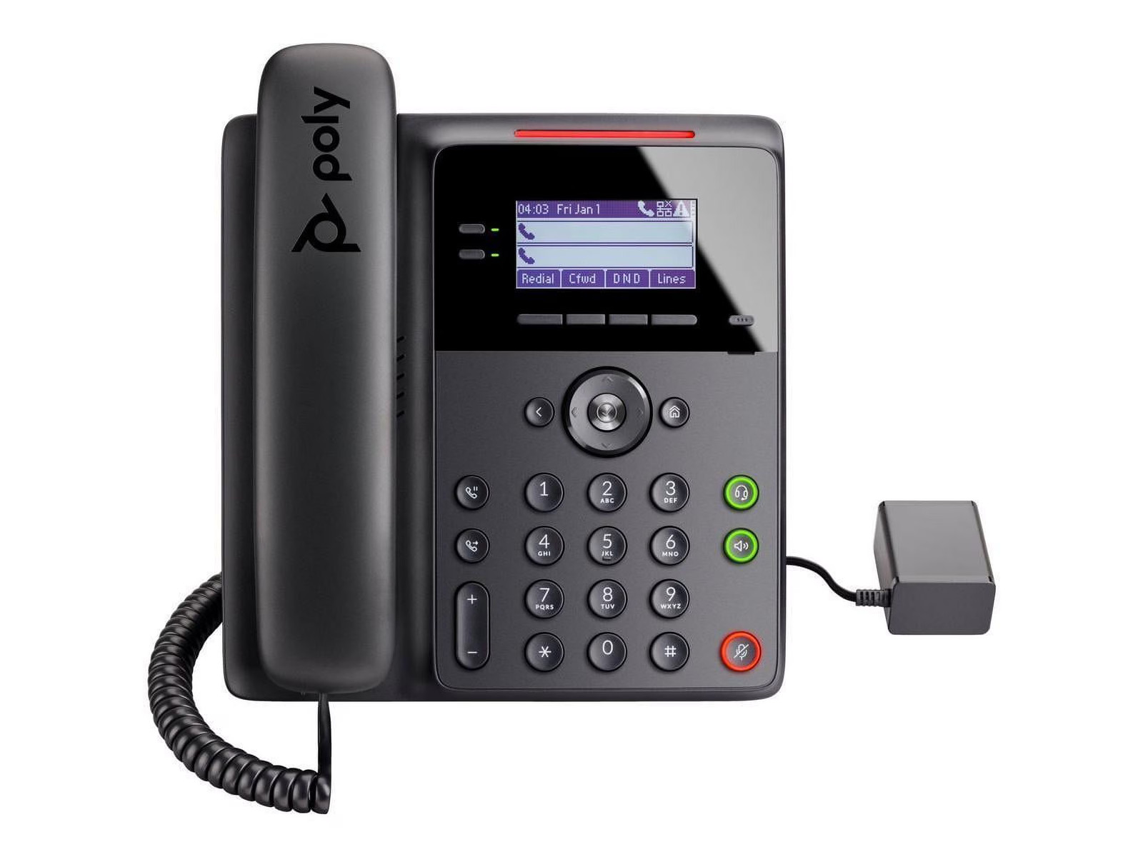 Poly Edge B30 IP Phone – Corded – Corded – Desktop, Wall Mountable – Black –