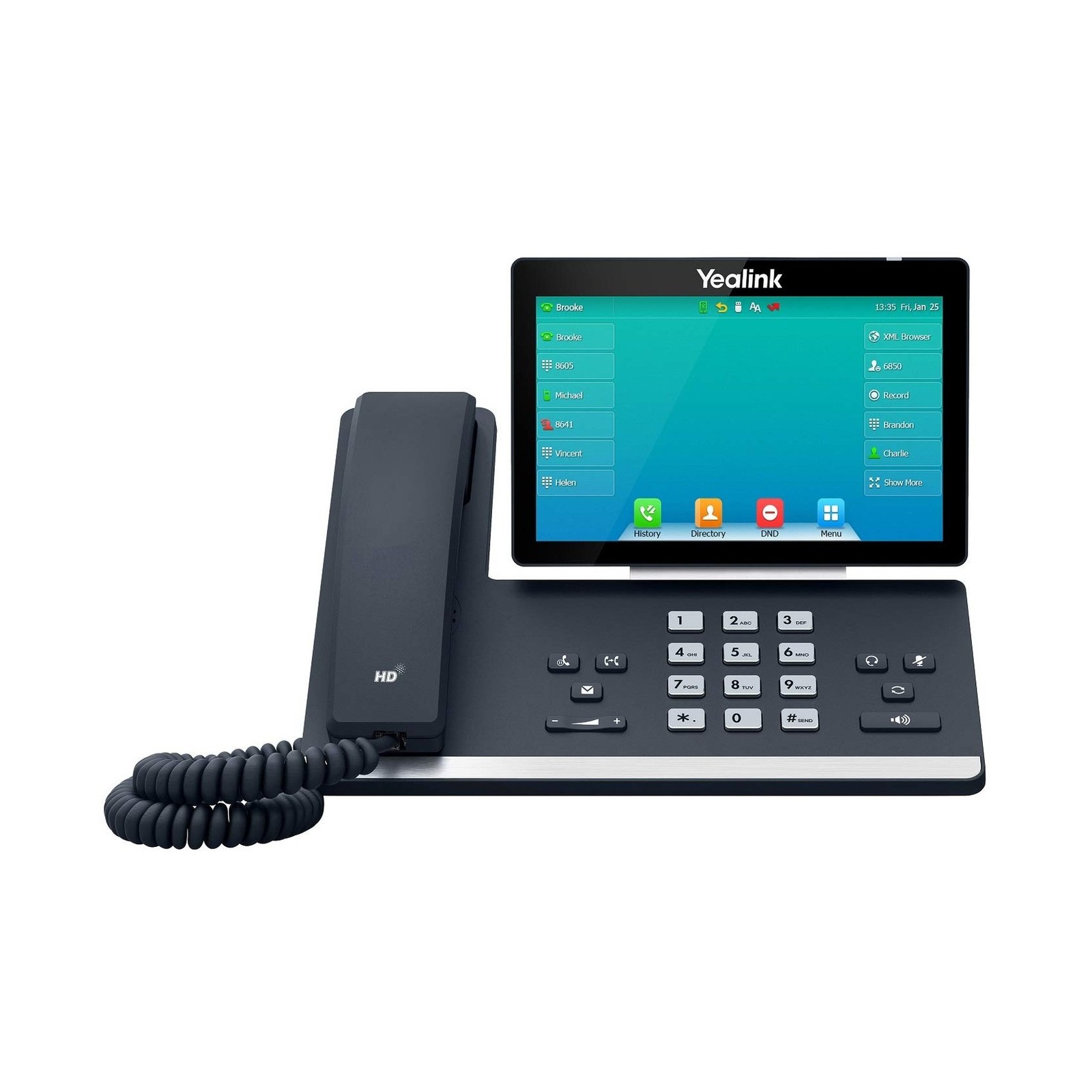 Yealink T57W IP Phone, 16 VoIP Accounts. 7-Inch Adjustable Color Touch Screen…