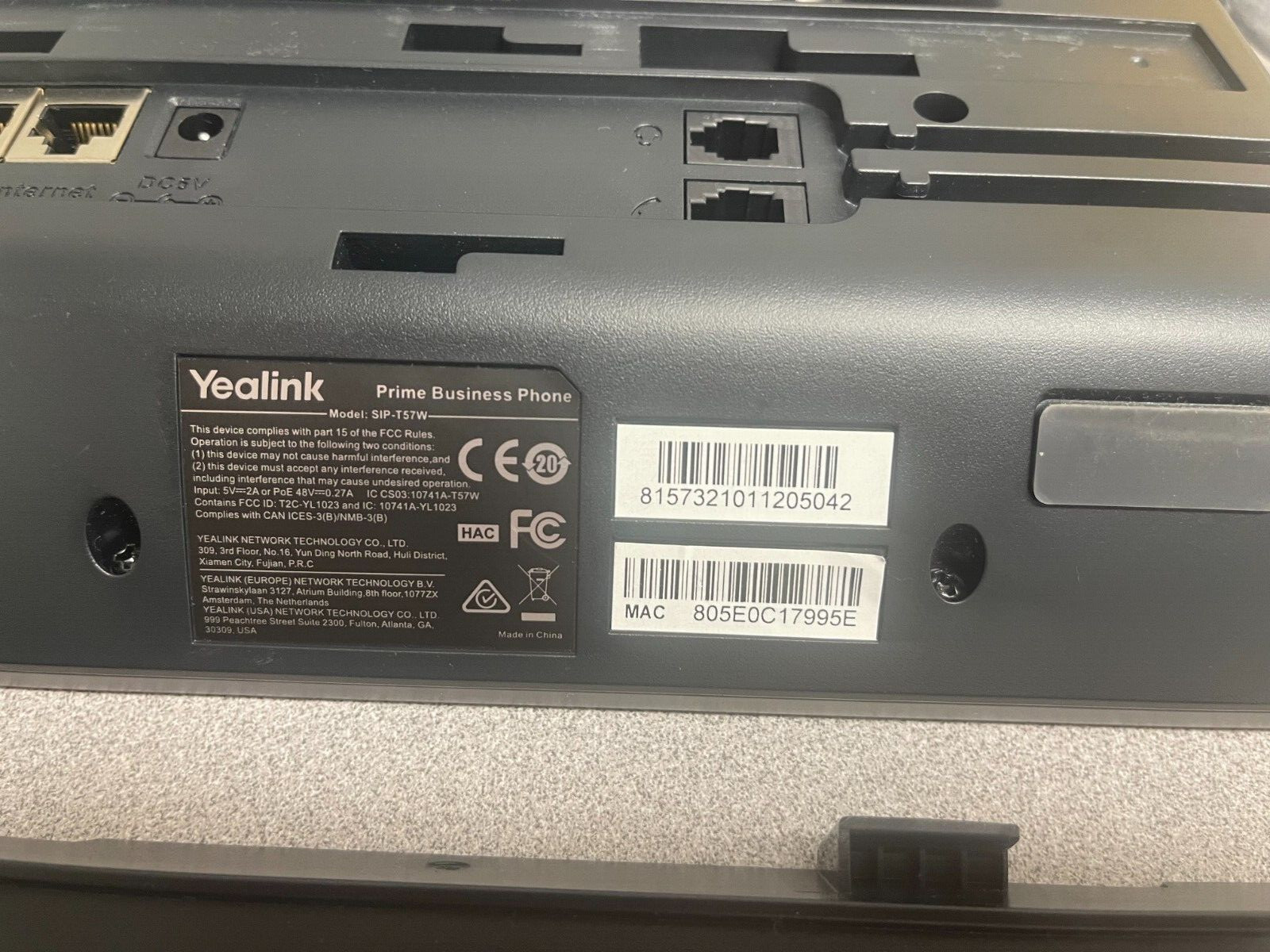 Yealink SIPT57W Prime Business Phone HD IP Phone Wifi Bluetooth