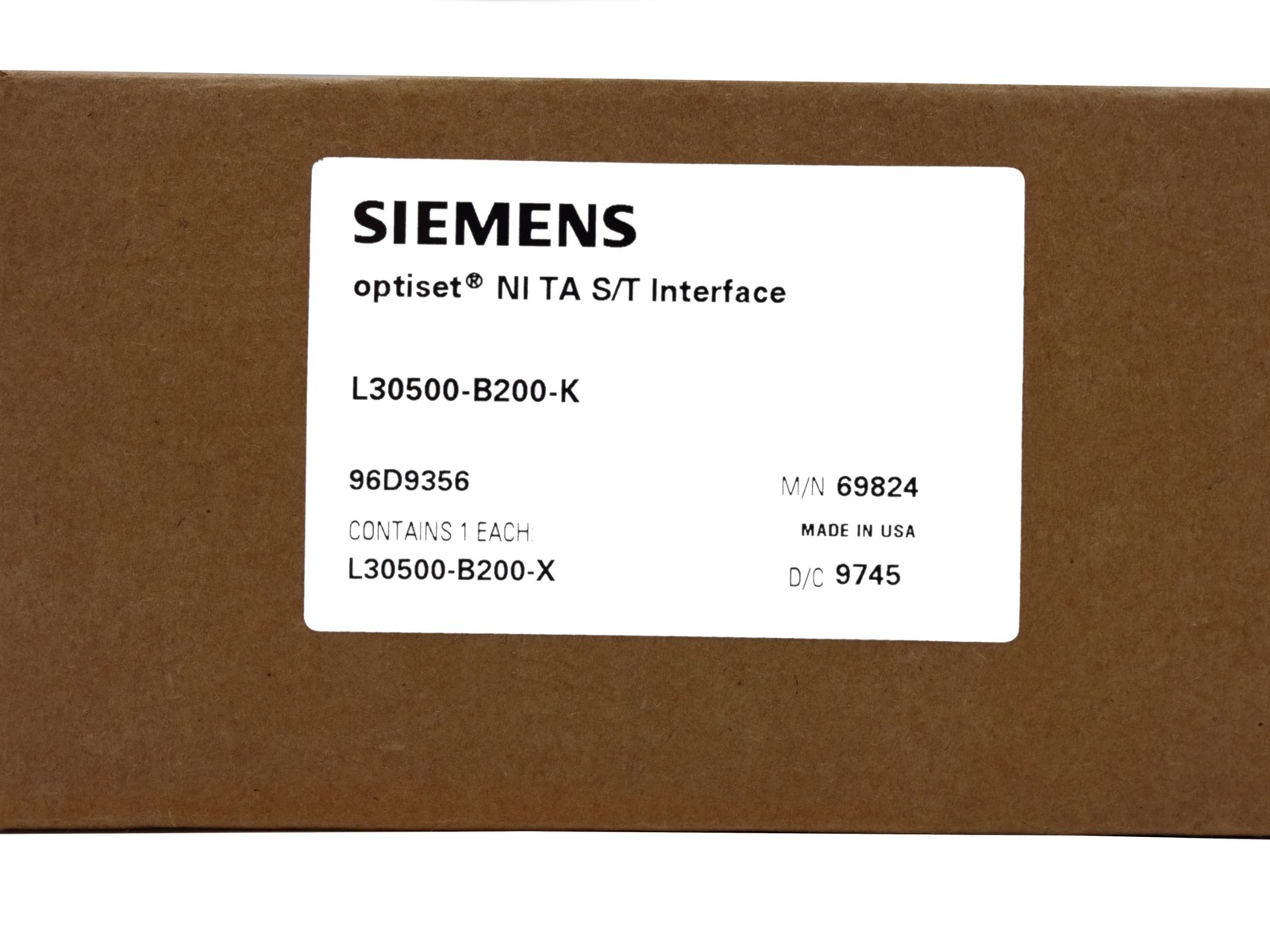 Siemens Optiset NI TA S/T Interface TAPI L30500-B200-X 96D9356 69824
