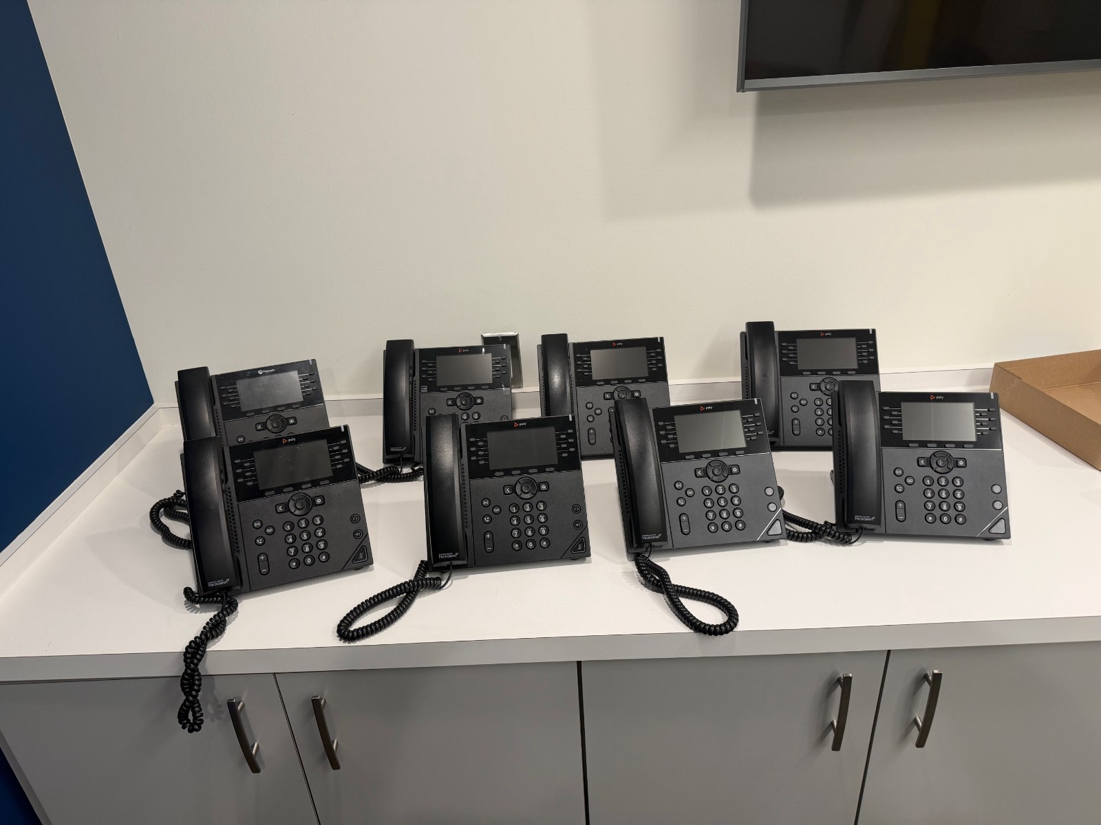 Poly VVX 450 VOIP Phones with Obi Firmware – Lot of 8