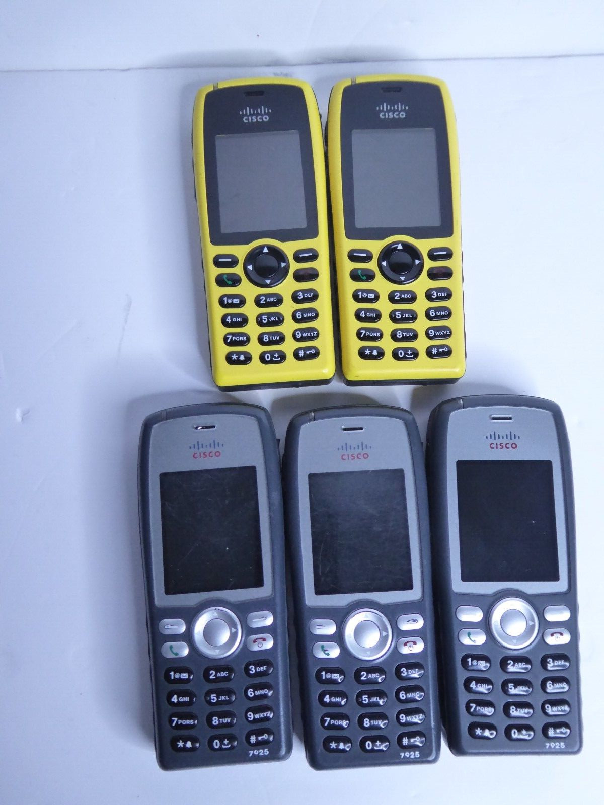Cisco 3x CP-7925G & 2x CP-7925G-EX-K9 Wireless VOIP Phones {READ AD}