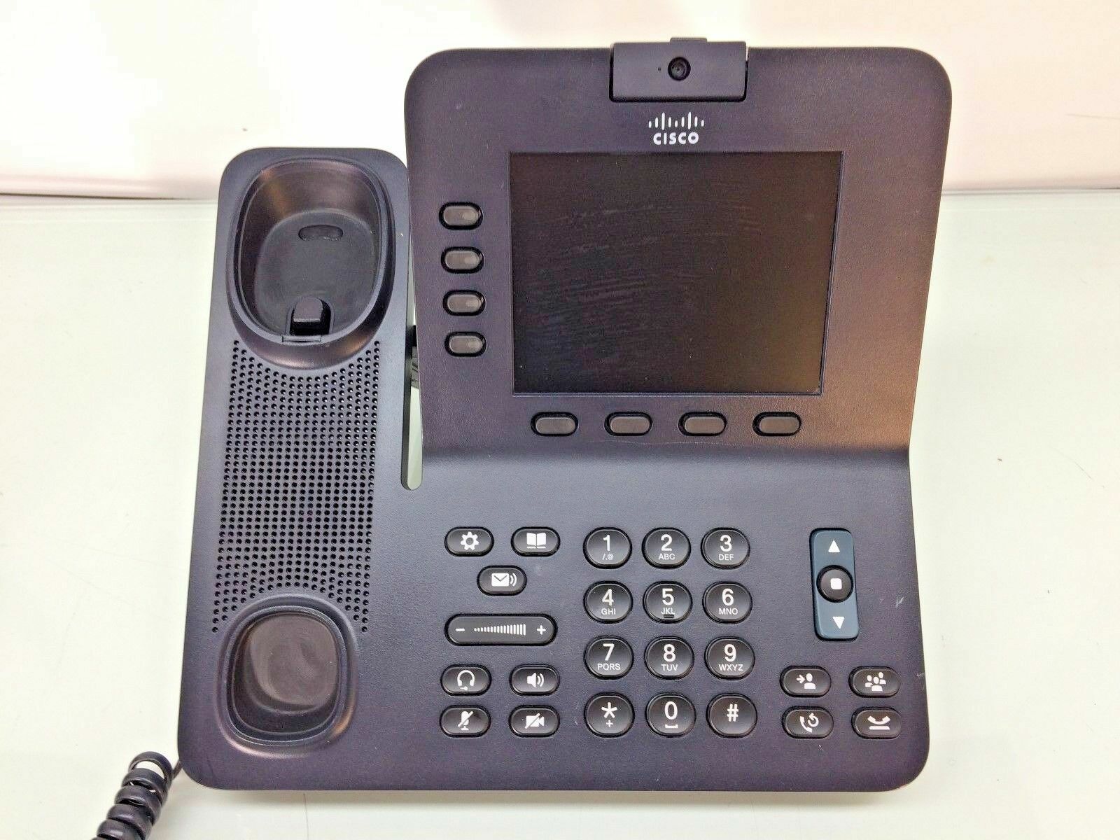 Cisco CP-8945-K9 IP Video Conference Phone w/ Stand, Handset, Cable
