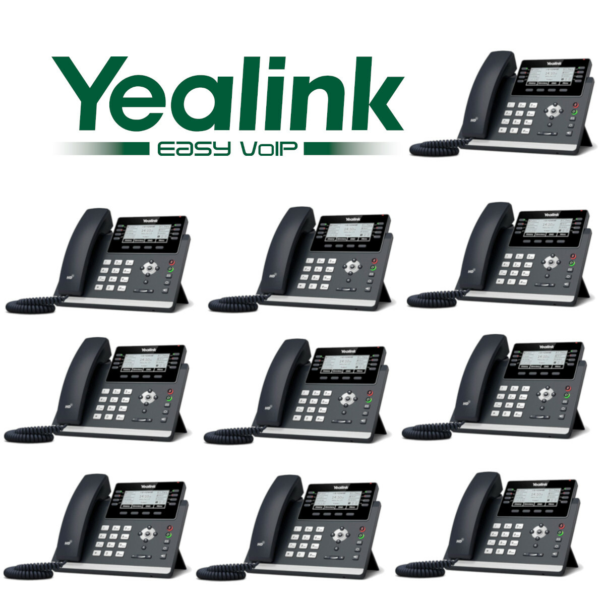 10 Yealink SIP-T43U Unified Firmware Enhanced SIP Phone T43U Gigabit VoIP 12 SIP