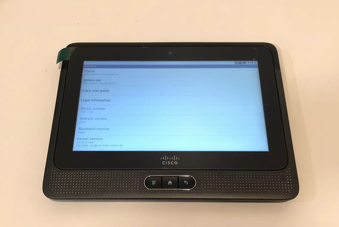 NEW Cisco CIUS-7-AT-K9 7” Media Station Tablet – Wi-Fi – Phantom Grey