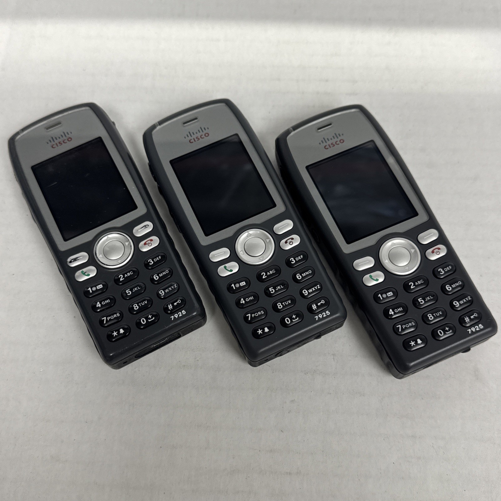 Lot of 3 Cisco 7925G Unified Wireless IP Phones – CP-7925G-A-K9 – Used