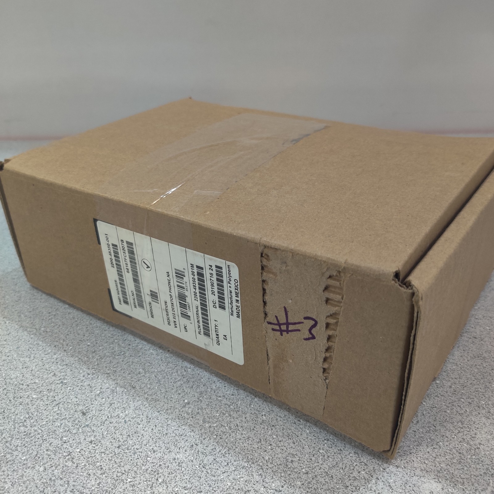 Used – POLYCOM VVX 311 DESKTOP PHONE 2200-48350-001 – Complete – Near Mint Cond.