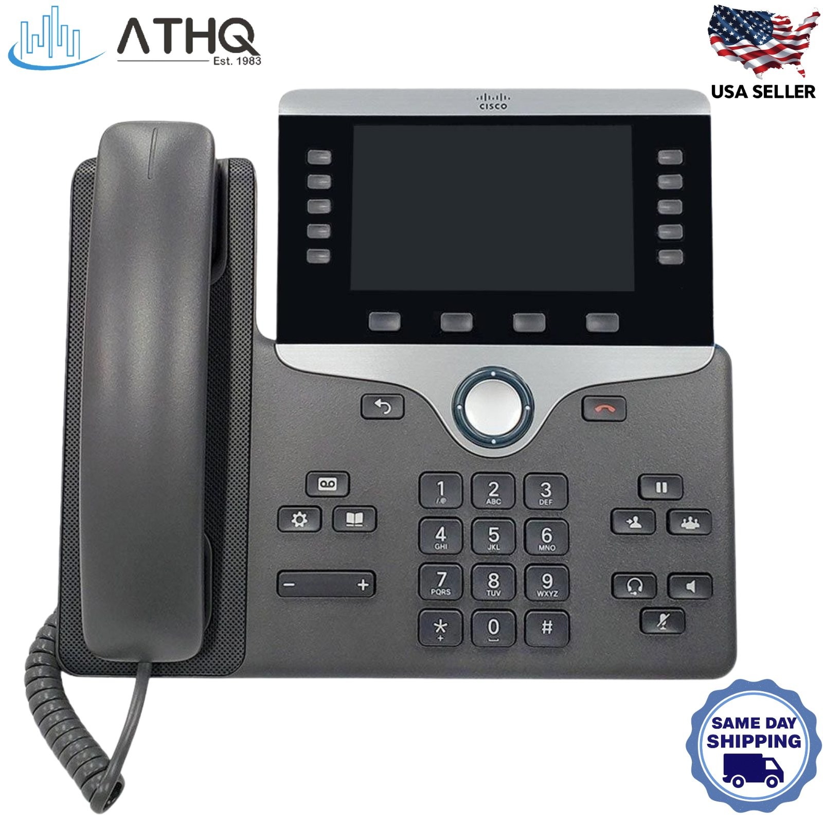 Cisco CP-8841-K9 IP Phone 8841 5-Line Gigabit PoE VoIP Color LCD Desk Excess