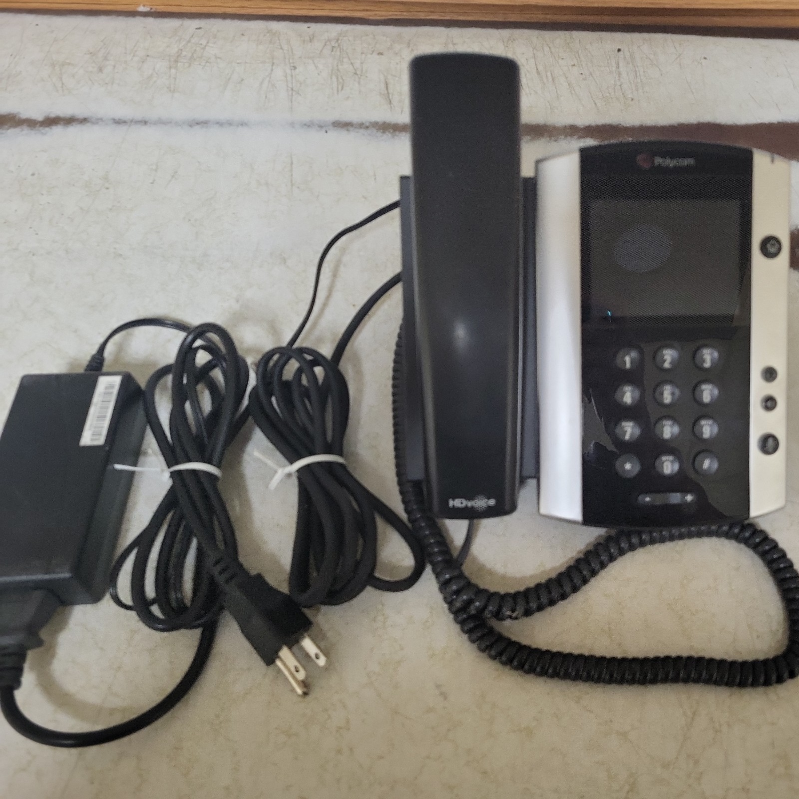 Polycom VX 501 IP Phone Black Tested Works Used Great Condition (PIN #40224)