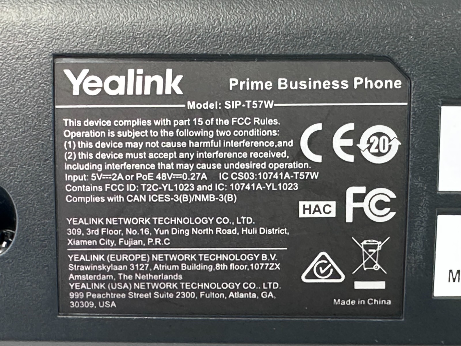 LOT OF 9 Yealink SIP-T57W Prime Business Phone NO AC ADAPTR ONLY 7 BASES 🚚