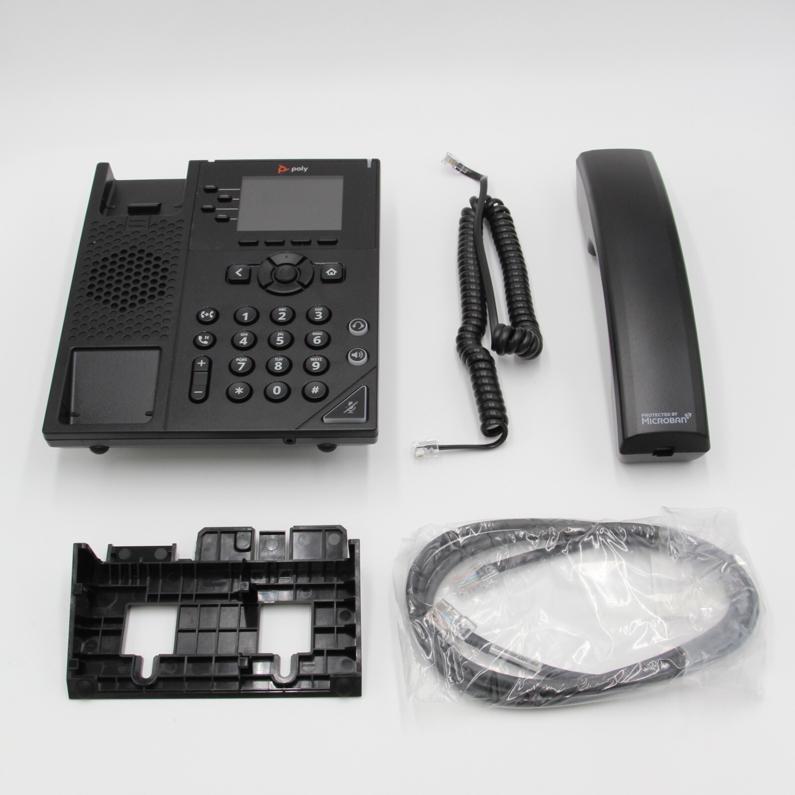 Polycom VVX 250 Desktop POE Phones 2200-48820-025 – No AC Adapter