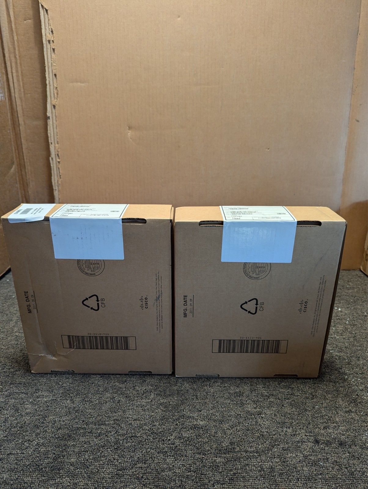 Lot of 2 Cisco UC Phone 6921 Charcoal w/ Standard Headset CP-6921-C-K9