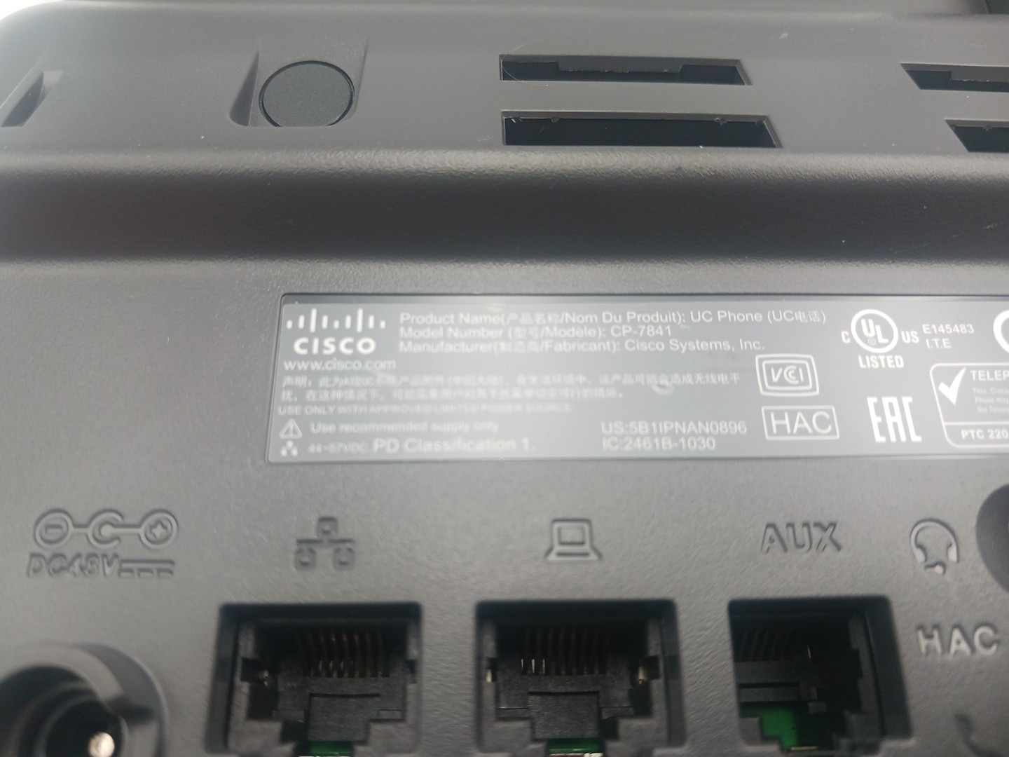 CISCO CP-7841 3842-13-1086 IP Phone Business Telephone with Stand