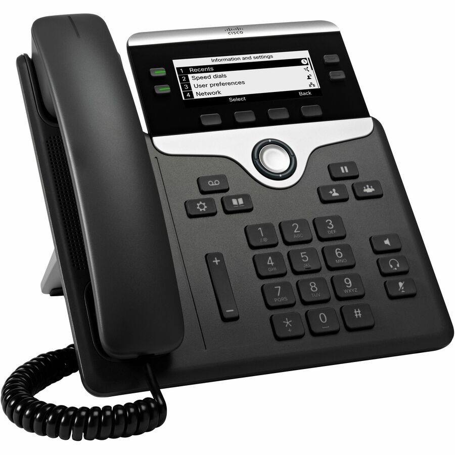 Cisco 7841 IP Phone – Corded – Tabletop, Wall Mountable – Black – TAA Compliant
