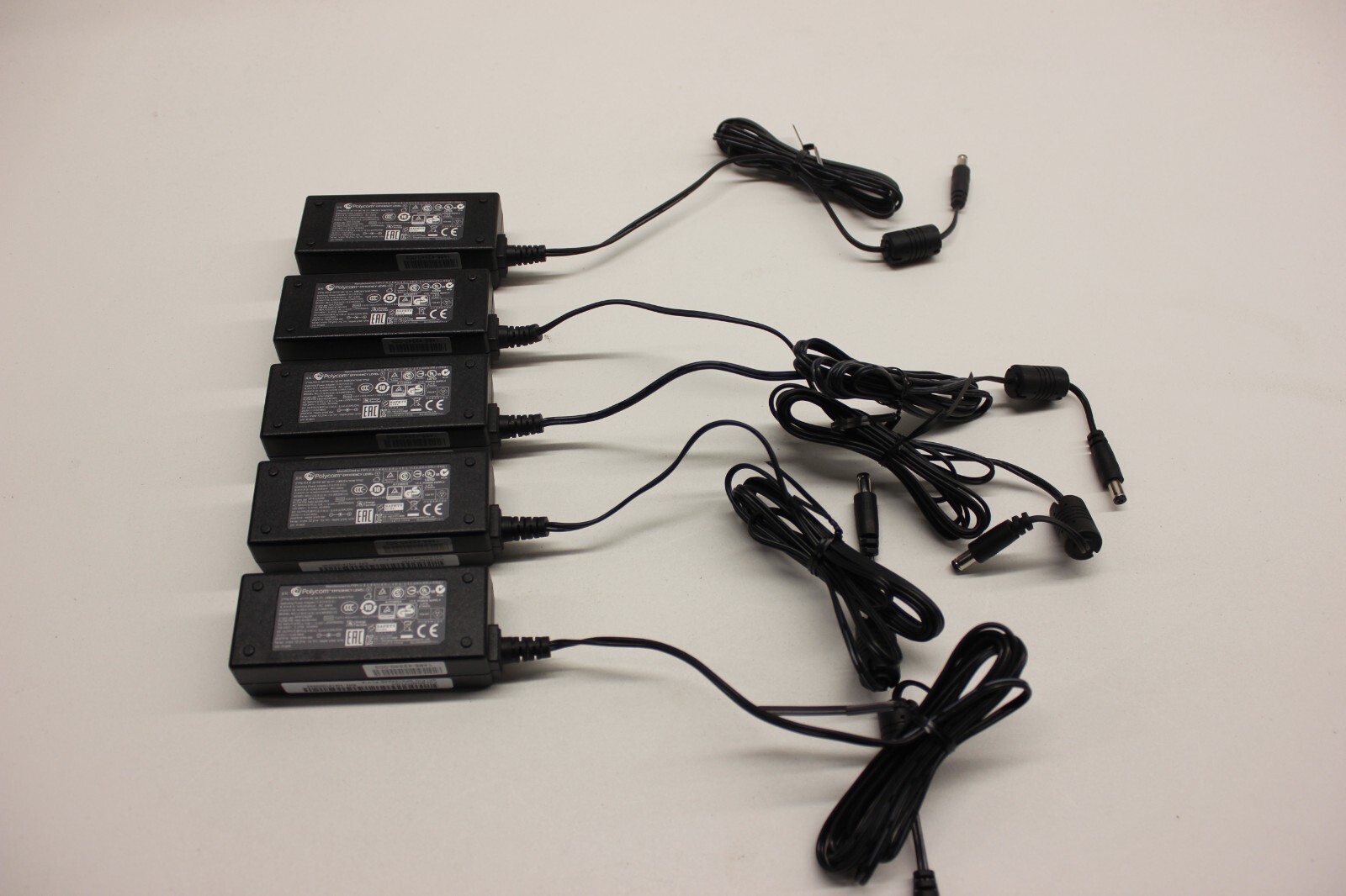 Lot of 5: NEW Polycom AC Power Adapter Charger 24v SPA12A24B CX500 CX600