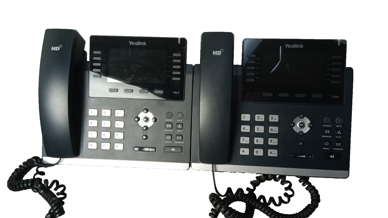 (2 PACK) Yealink SIP T46S IP Business Phone HD with Handset Stand Power Cords