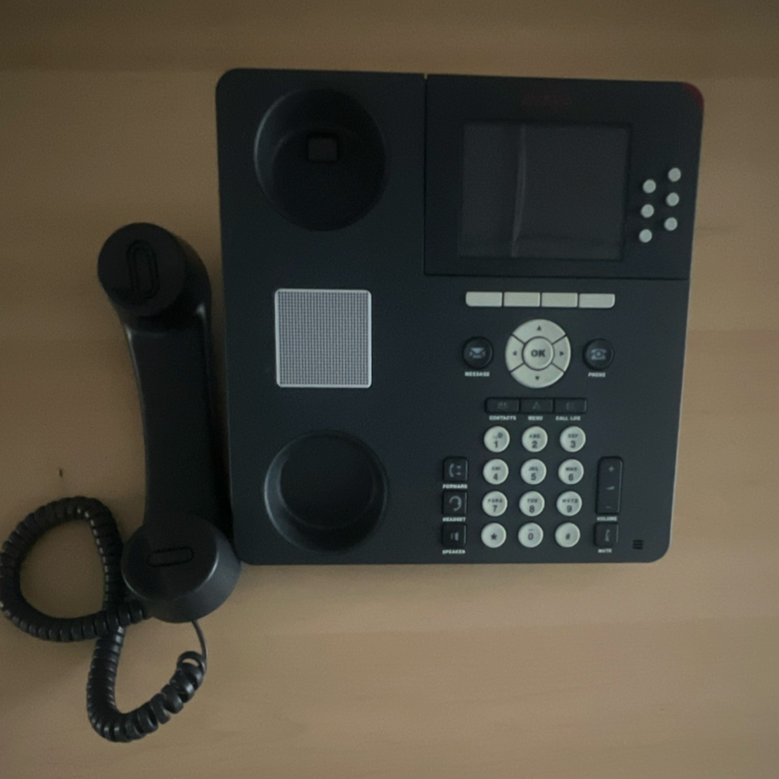 Avaya 9640G Black Ethernet RJ-45 Speakerphone Headset Jack Corded Phone