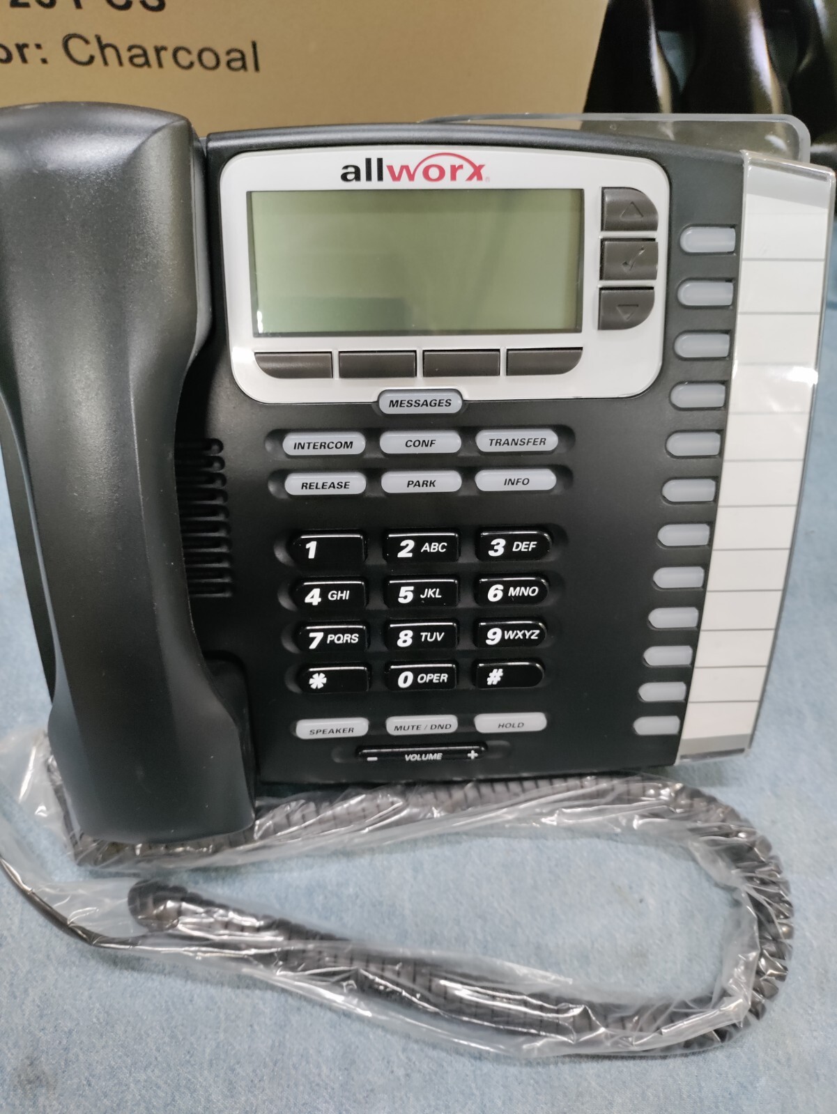 Allworx 9212 Voip IP desk set tested defaulted w/stand handset desi’s coil cord