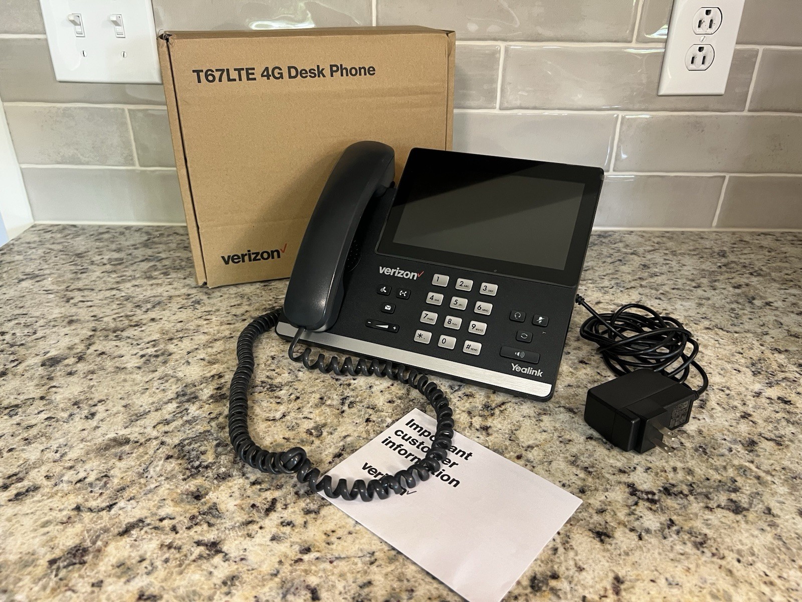 Verizon Yealink T67LTE One Talk 4G LTE Business Desk Phone Original Box