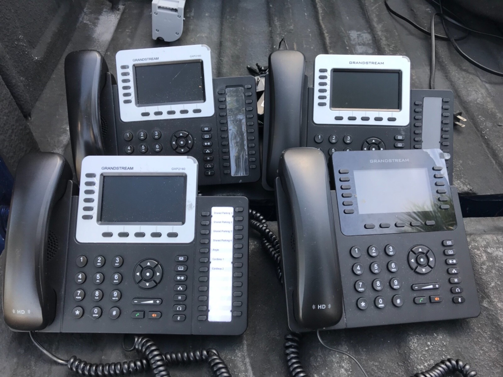 Lot of 4 Grandstream 3 GXP-2160 and one GXP2170 VoIP 12-Line Phone