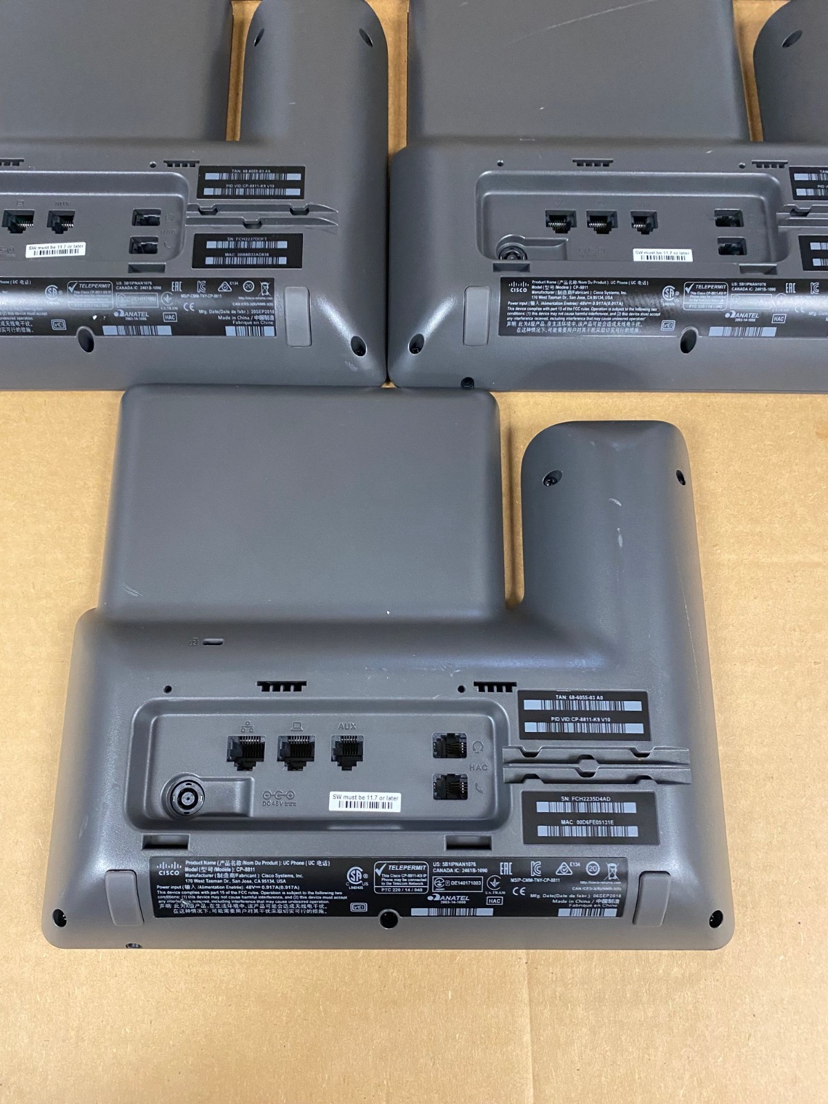 (X5) Cisco CP-8811-K9 Office IP VoIP PoE Business Phone W/STAND/HANDSET (TESTED)
