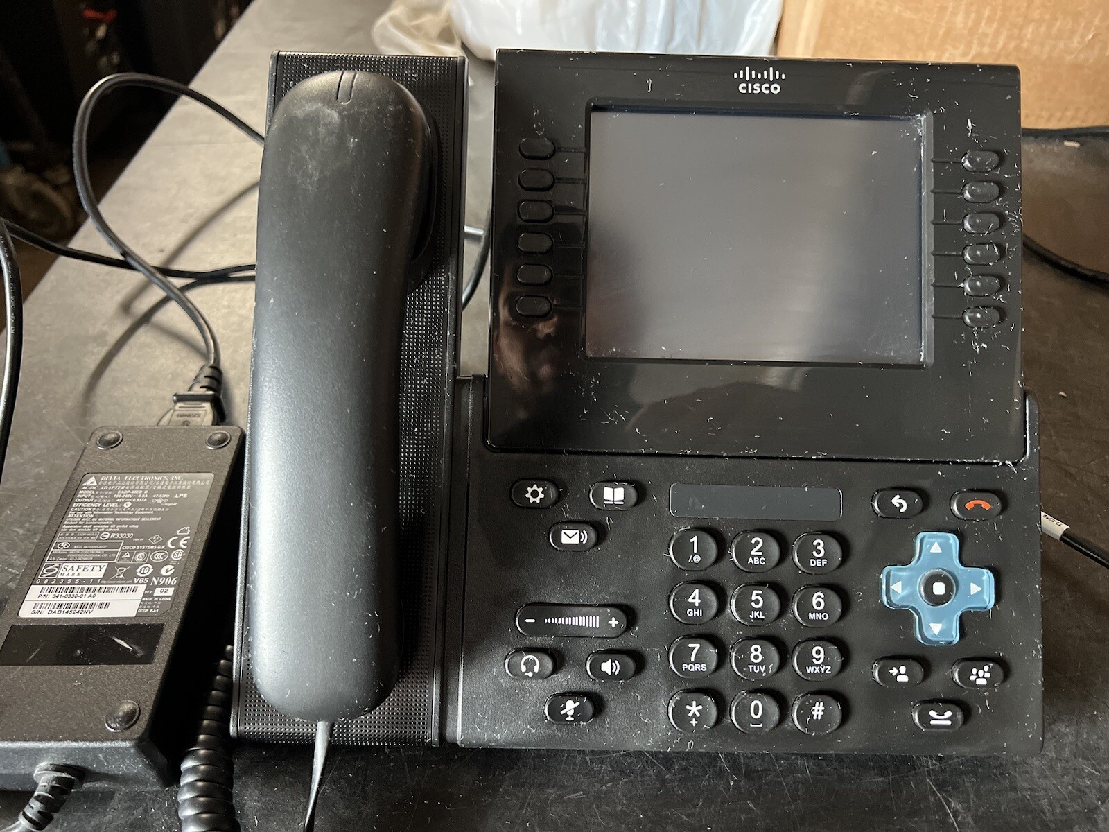 LOT OF 3 Cisco CP-9971 6-Line Color Touchscreen USB Unified IP Phones W/ Power