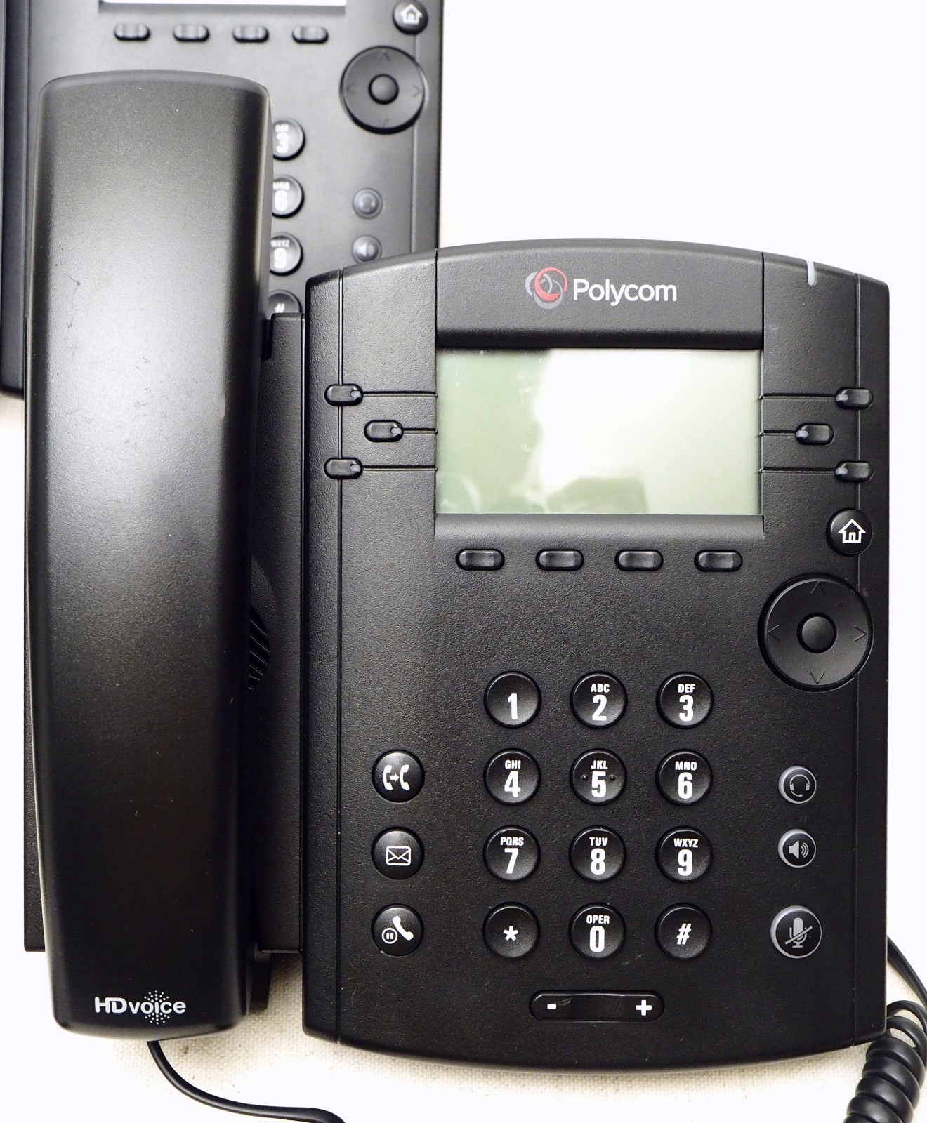 Lot of 3 Polycom VVX310 VoIP 6 Line Business Media Phones w/ Stands No Adapters