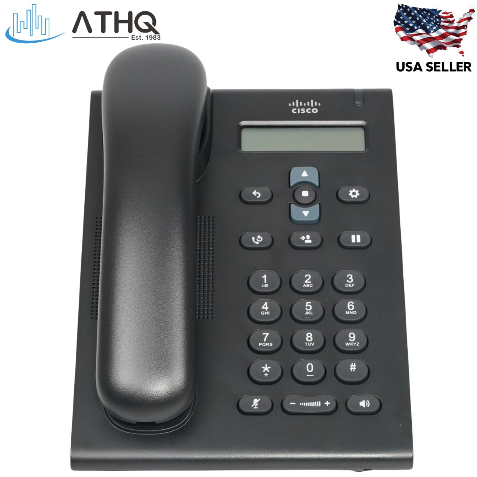Cisco CP-3905 Unified SIP Phone 3905 Charcoal Single-Line PoE VoIP Speakerphone