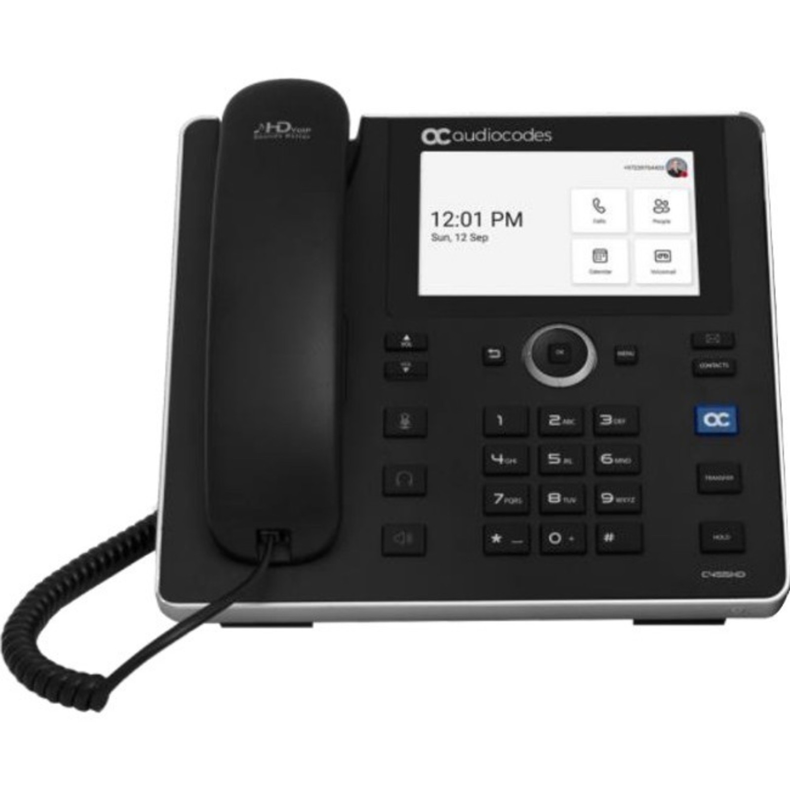 AudioCodes – TEAMS-C455HD-DBW – AudioCodes C455HD IP Phone – Corded – Corded –