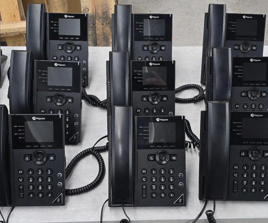 Lot of 5 Polycom VVX 250 4-Line Business IP Phones PoE VoIP Complete Tested
