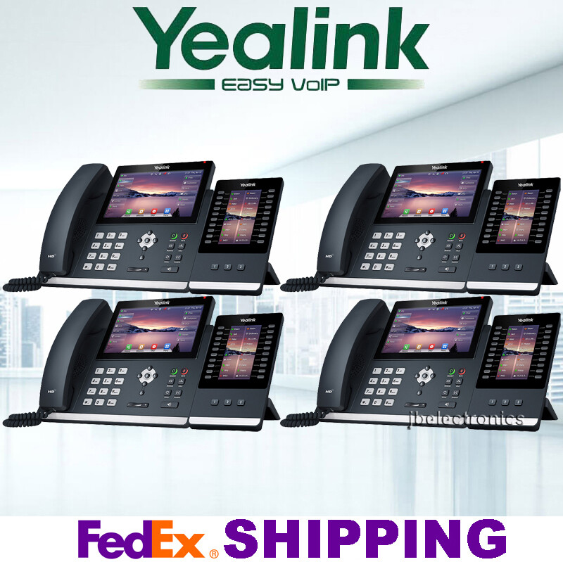 YEALINK SIP-T48U GIGABIT VOIP IP SIP 16 LINE PHONE-4 PHONES-4 EXPANSION MODULES