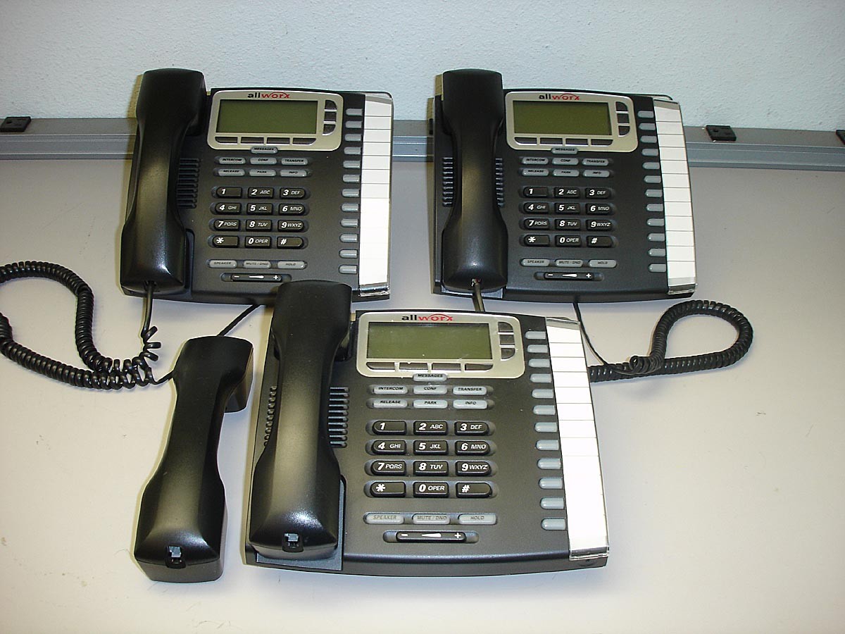 Allworx 9212L Voip IP Display Phone Black VoIP – Lot of 3 – Tested