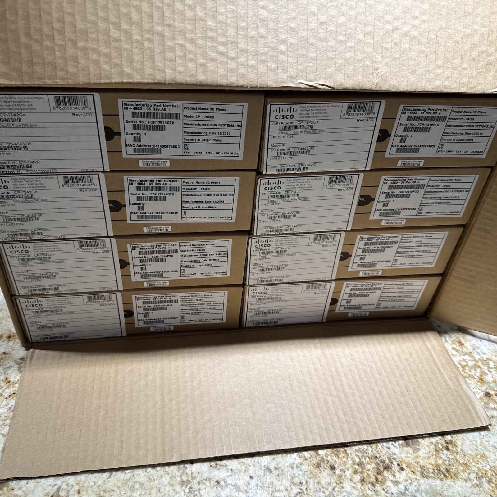 NIB ( LOT OF 8 ) Cisco 7942G IP VoIP Telephone Phone 7942 (CP-7942G) New