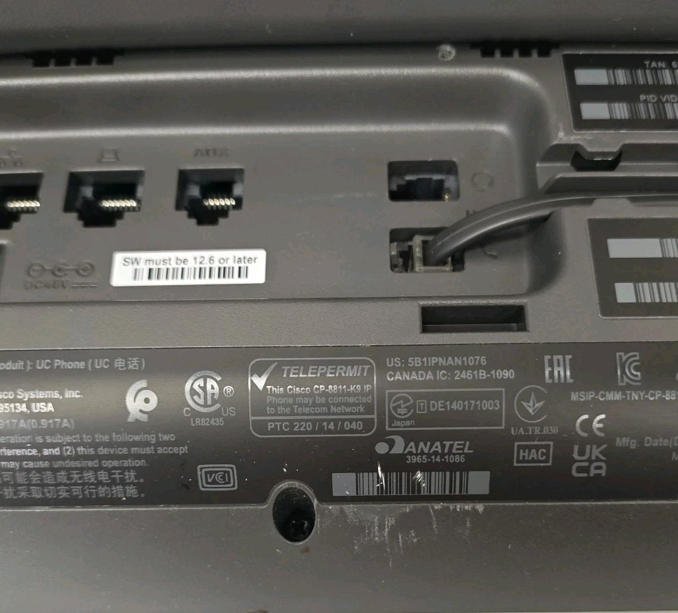 Cisco CP-8811-K9 IP VoIP Phone 8811 Series Phone