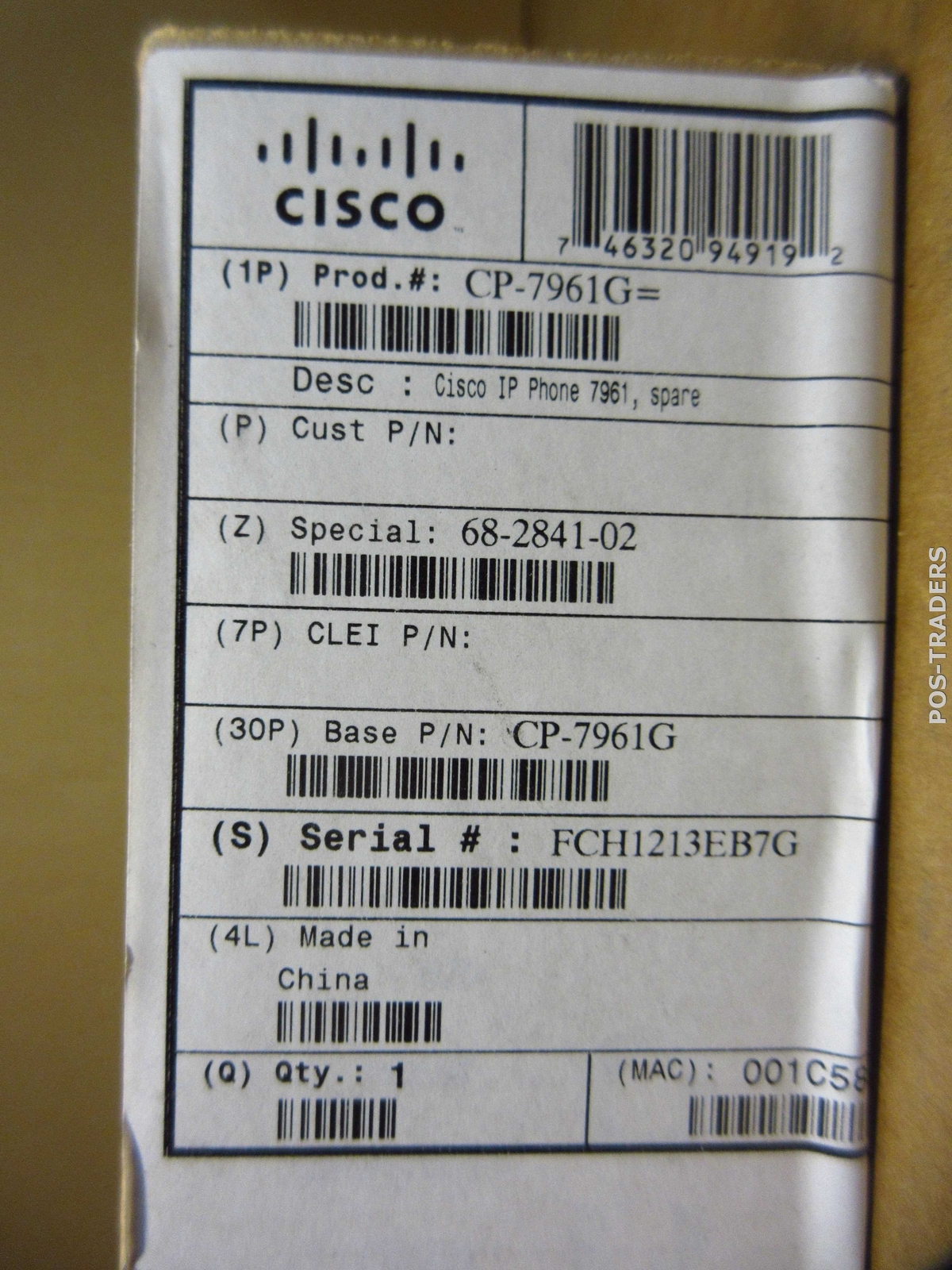 Cisco CP-7961G 7961G VoIP IP Business Desktop Display Telephone NEW NEW NUOVO