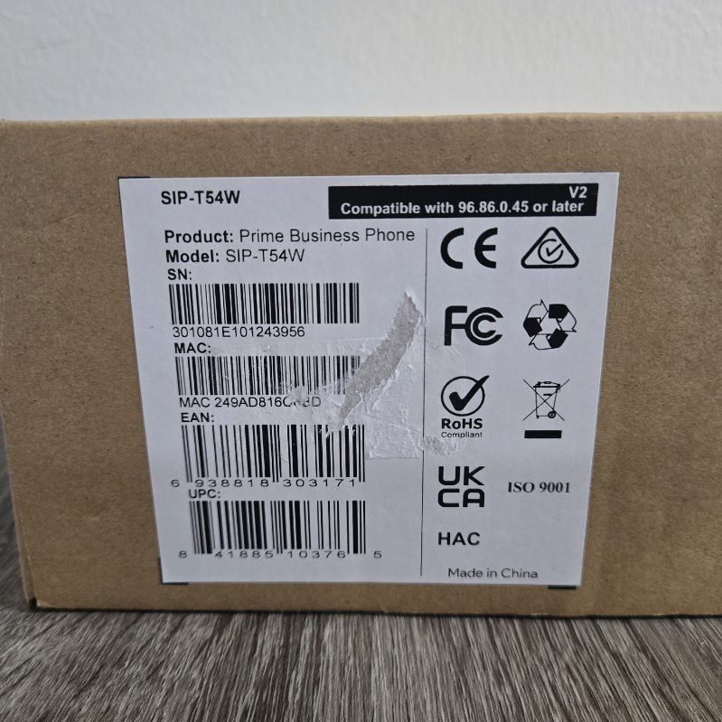 Yealink T54W IP Phone, 16 VoIP Accounts. 4.3-Inch Color Display Black. Open Box.