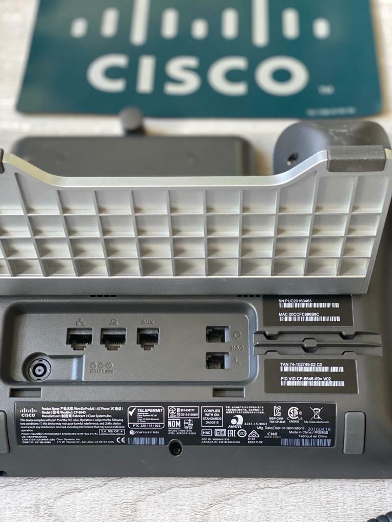 Cisco CP-8845-K9 Unified IP Endpoint VoIP Video Phone With Camera & Stand