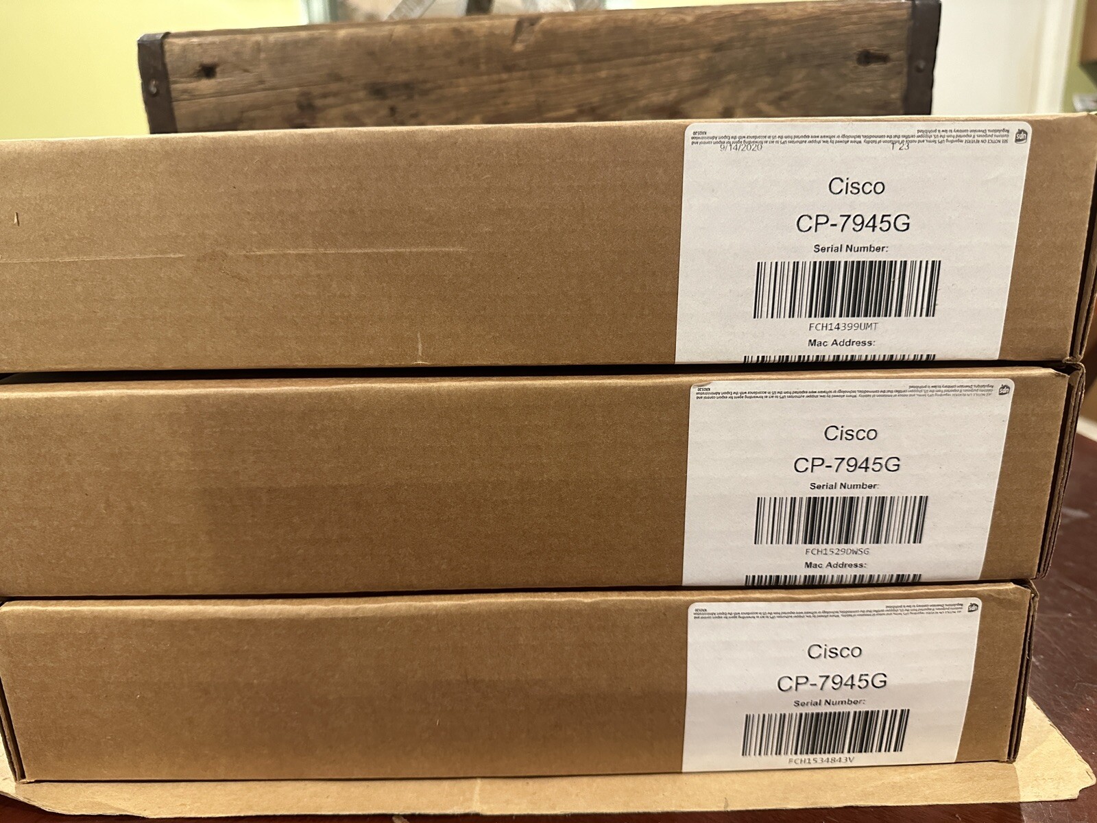 Lot of 3 Genuine CISCO CP-7945G IP Phone