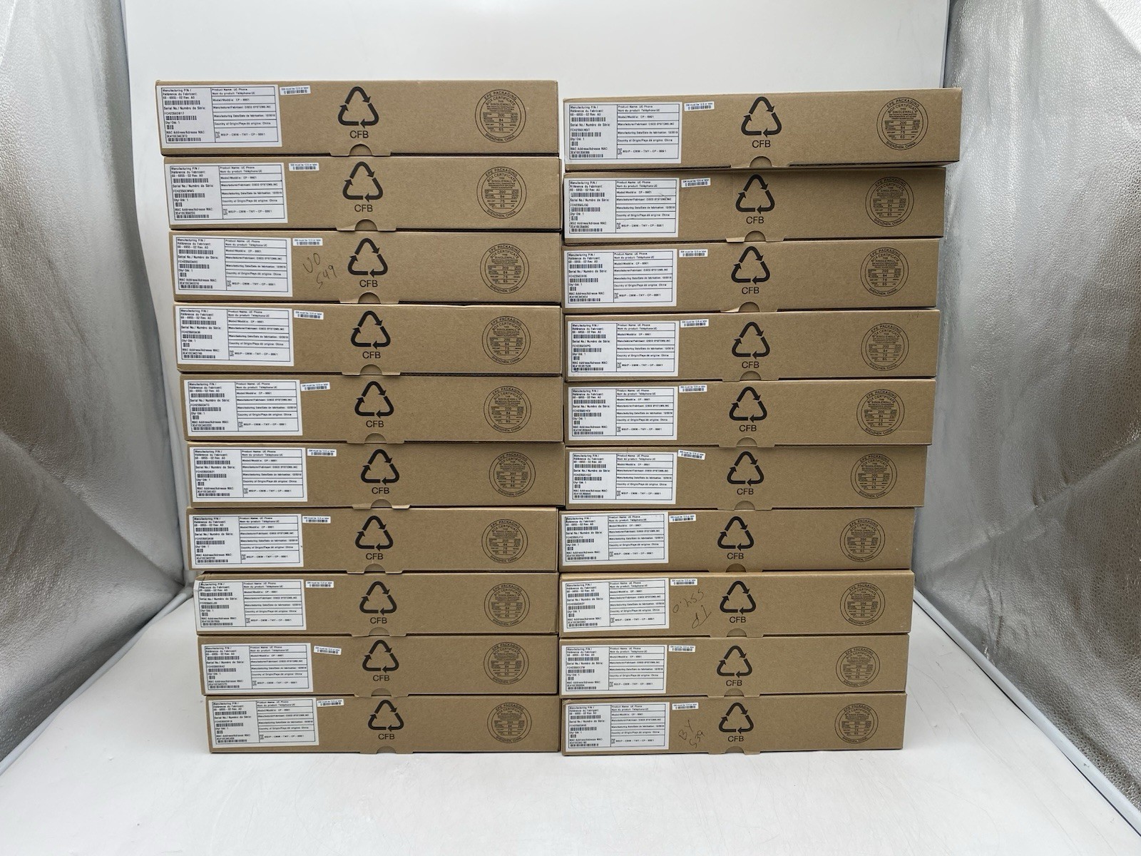 Lot of 20 Cisco CP-8861-K9 IP Business Phone w/ Stand & Handset