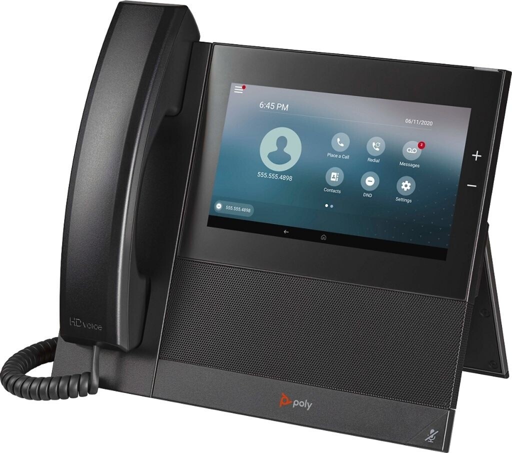 📞 Poly CCX 600 IP Phone 7″ Touchscreen Android Wi-Fi Bluetooth PoE+ 🏢