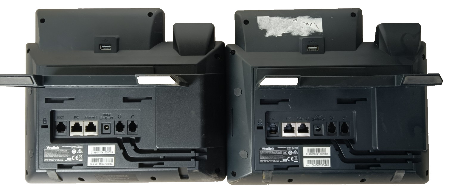 (2 PACK) Yealink SIP T46S IP Business Phone HD with Handset Stand Power Cords