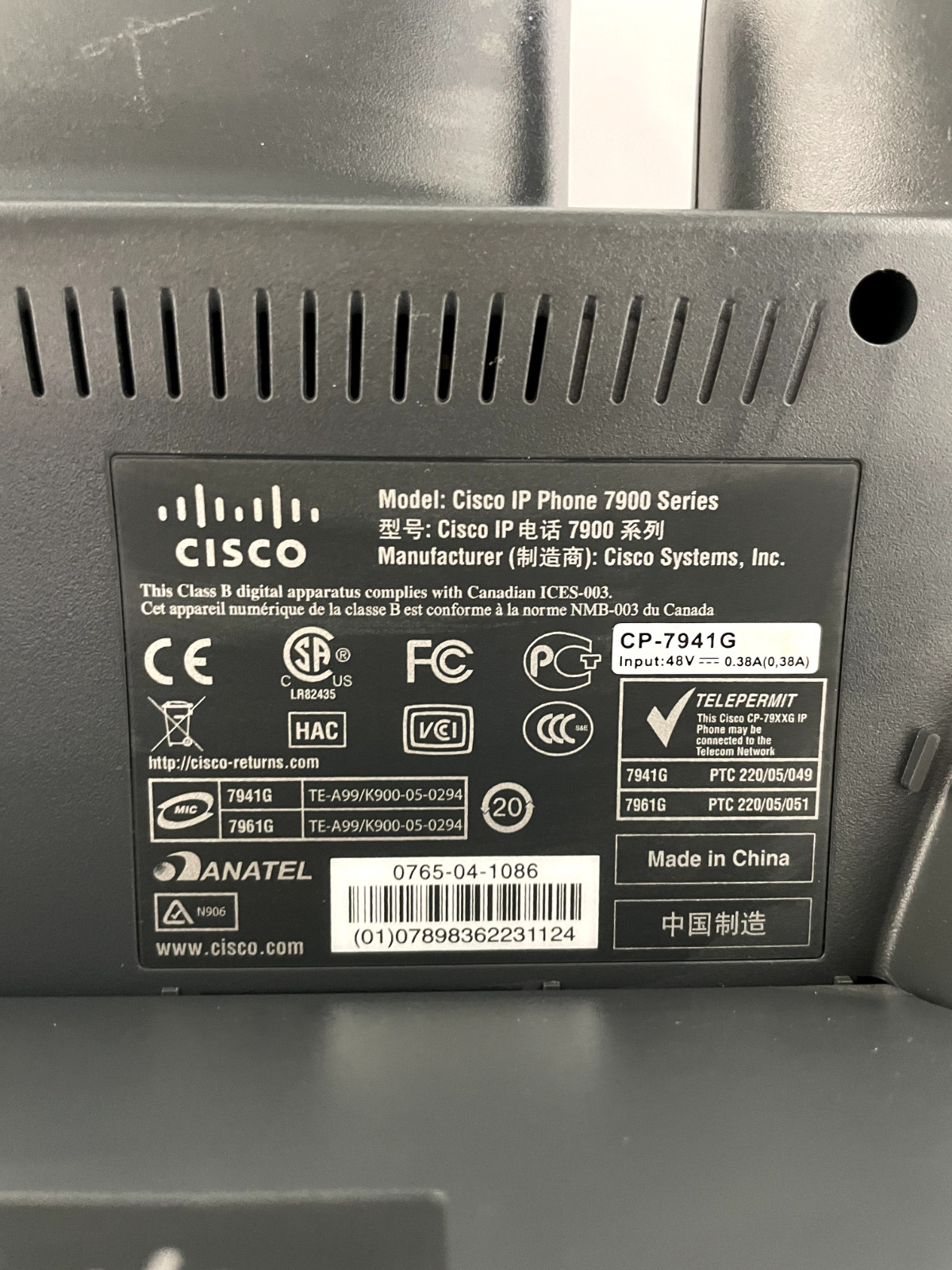 Cisco 7900 Series CP-7941G & 7940G Cisco IP Phone