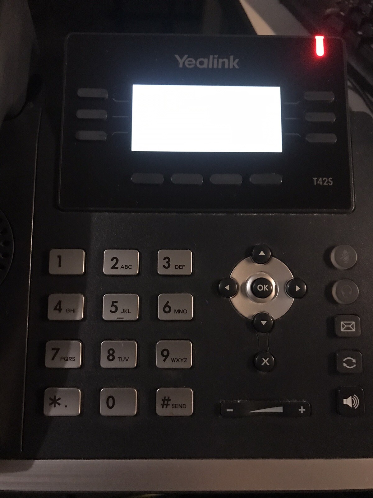 Yealink SIP-T42S Corded IP Phone Black